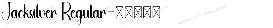 Jacksilver Regular字体转换